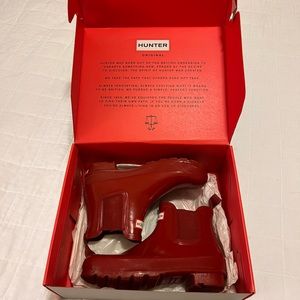 Military Red Hunter Boots- size 8 ankle height